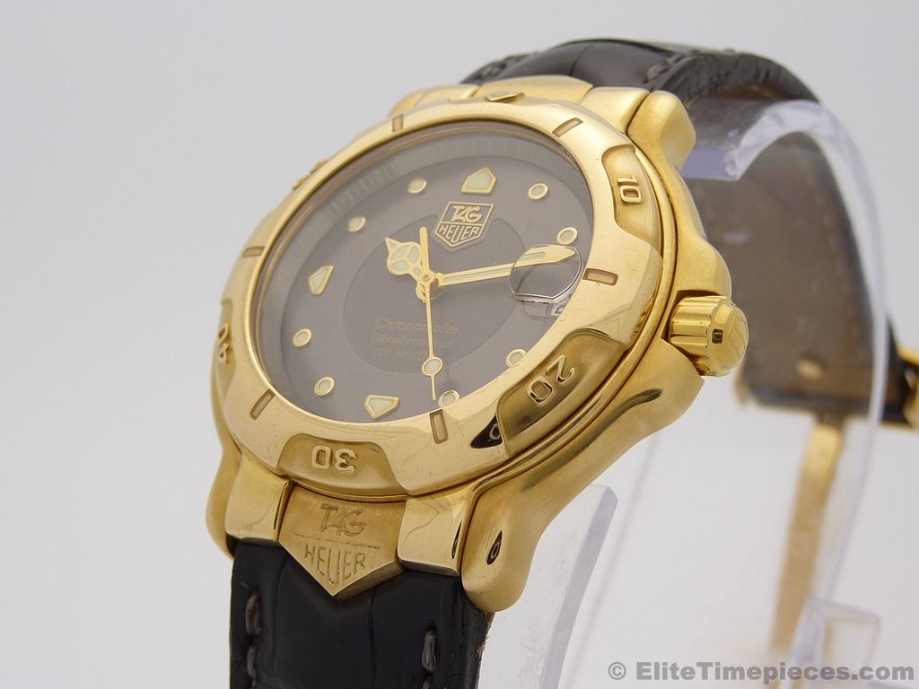 TAG Heuer Series 6000 18K Gold Automatic Date Chronometer Mens Watch